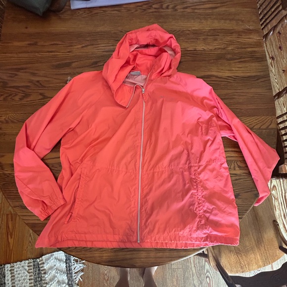 Coral Hooded Windbreaker Jacket - Picture 1 of 3